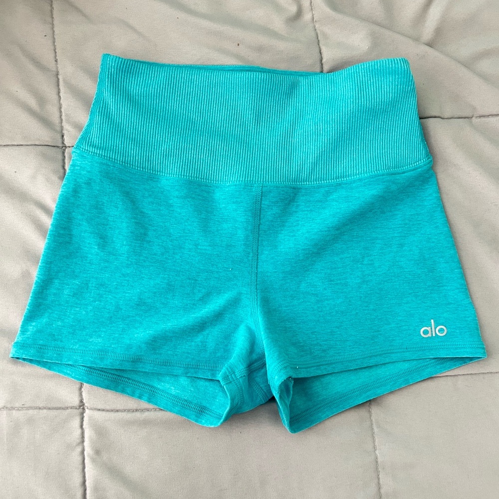 ALO Yoga Blue High-Waist Athletic Shorts